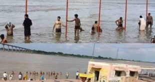 चन्दौली-: गंगा का जलस्तर अचानक बढ़ा, तटवर्ती गांवों के लोग की चिंतित।