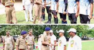 शाहजहाँपुर: 74वीं अंतरजनपदीय पुलिस फुटबॉल प्रतियोगिता का भव्य आगाज, एसपी सौरभ दीक्षित ने किया उद्घाटन।