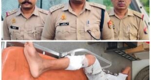 शाहजहांपुर: हत्या के आरोपी ने बरामदगी के दौरान पुलिस पर किया जानलेवा हमला, मुठभेड़ में पैर में लगी गोली। 