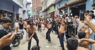 बिसौली में अकीदत के साथ निकला चेहल्लुम का जुलूस, गूंजे इमाम हुसैन की शहादत के नारे।