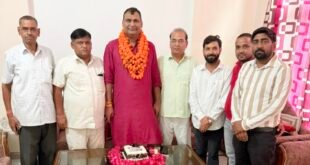 बिसौली: अखिल भारतीय ब्राह्मण महासभा ने पूर्व विधायक आर.के. शर्मा के 60वें जन्मदिन पर किया भव्य स्वागत।