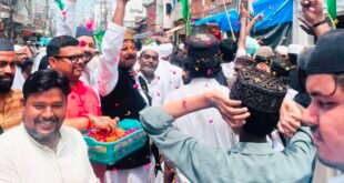 बहेड़ी, बरेली: ईद मिलादुन्नबी के जुलूस का भाजपा ने किया स्वागत, बहेड़ी में दिखी हिंदू-मुस्लिम एकता की मिसाल।