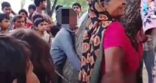 गंजडुंडवारा मेंवानियत तार-तार: चोरी के शक में 13 साल के बच्चे को पेड़ से बांधकर पीटा, वीडियो वायरल होने पर मुकदमा दर्ज।