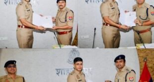 शाहजहांपुर: एसपी सौरभ दीक्षित ने की क्षेत्राधिकारियों के कामकाज की समीक्षा, उत्कृष्ट प्रदर्शन के लिए प्रशस्ति पत्र देकर किया सम्मानित।