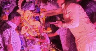 बिसौली: गणेश चतुर्दशी पर धूमधाम से निकली भव्य शोभायात्रा, ‘गणपति बप्पा मोरया’ के जयकारों से गूंजा नगर।