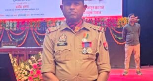 इंस्पेक्टर रिपुदमन सिंह राष्ट्रपति वीरता पदक से सम्मानित, मुख्यमंत्री योगी आदित्यनाथ ने किया अलंकृत।