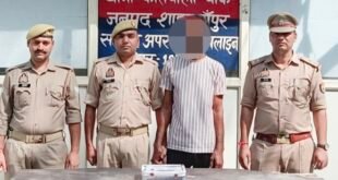 कान्हा गौशाला के पास पुलिस ने युवक को दबोचा, तमंचा-कारतूस बरामद।