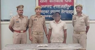 प्लाट के विवाद में हवाई फायरिंग, आरोपी गिरफ्तार।
