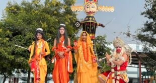 एपीएस इंटरनेशनल स्कूल में रावण दहन के साथ मनाया गया विजयदशमी पर्व।