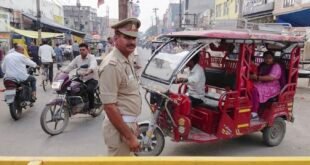त्योहारों पर जाम से निपटने के लिए कासगंज में 19 स्थानों पर पुलिस तैनात।